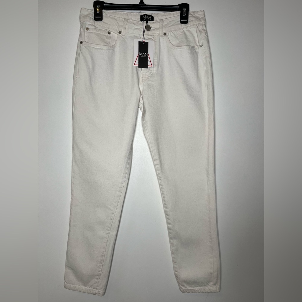BoohooMan Men’s White Denim Jeans Size 32R